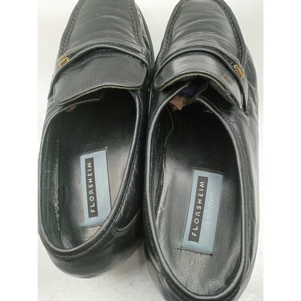 Florsheim Riva Comfortech Loafe Black Leather Size 9 .5